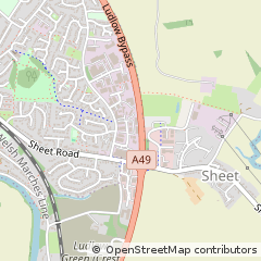 Map of Ludlow, Shropshire