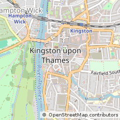 Map of Kingston Upon Thames, Surrey
