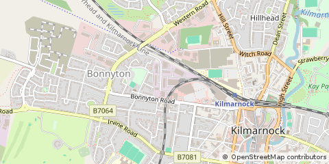 Map of Kilmarnock, Ayrshire,