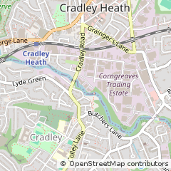 Map of Cradley Heath, West Midlands