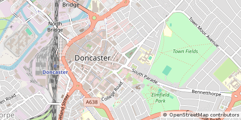Map of Doncaster, South Yorkshire