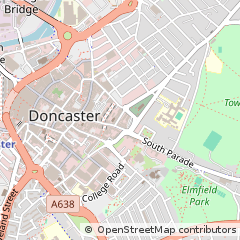 Map of Doncaster, South Yorkshire