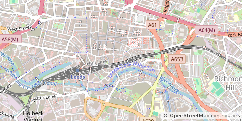 Map of Leeds, West Yorkshire