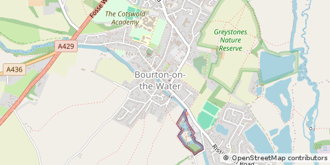 Map of Bourton on the Water, Gloucestershire