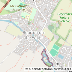 Map of Bourton on the Water, Gloucestershire