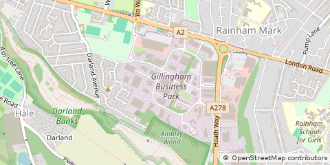 Map of Gillingham, Kent