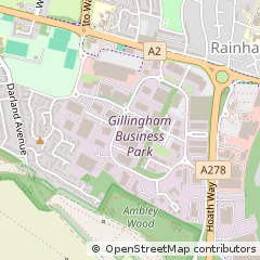 Map of Gillingham, Kent