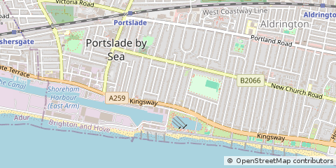 Map of Hove, Dorset