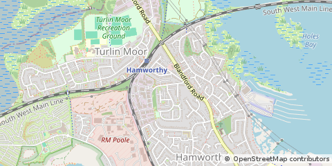 Map of Poole, Dorset