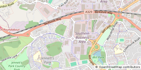 Map of Bracknell, Berkshire
