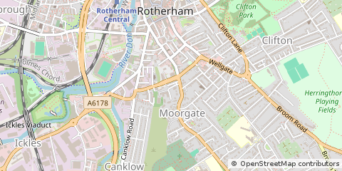 Map of Rotherham