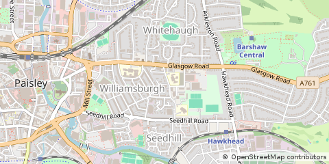 Map of Paisley, Renfrewshire