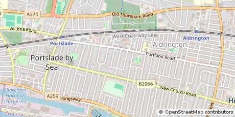Map of Hove, East Sussex
