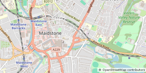 Map of Maidstone, Kent