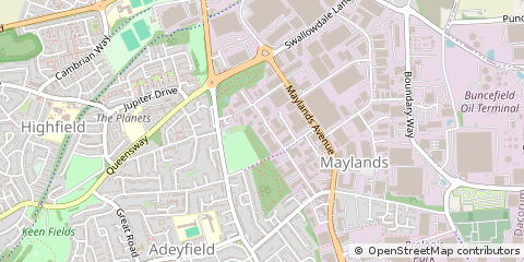 Map of Hemel Hempstead, Herts