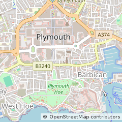 Map of Plymouth, Devon