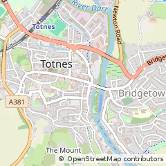 Map of Totnes, Devon