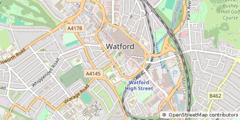 Map of Watford, Hertfordshire