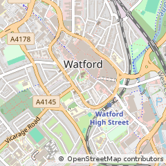 Map of Watford, Hertfordshire