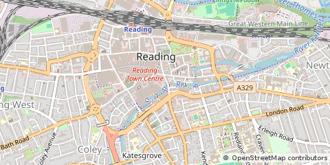 Map of Reading, Berkshire