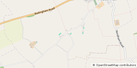 Map of Saxmundham, Suffolk