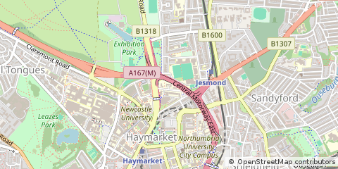 Map of Newcastle Upon Tyne