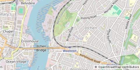 Map of Southampton, Hampshire