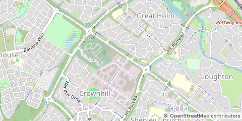Map of Milton Keynes, Buckinghamshire