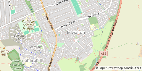 Map of Edwalton, Nottingham