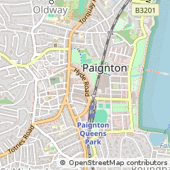 Map of Paignton, Devon