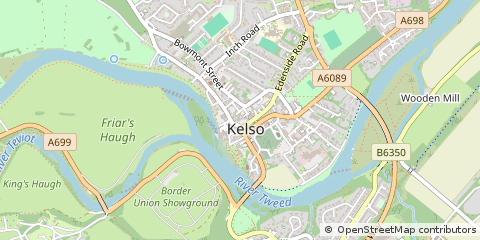 Map of Kelso, Roxburghshire