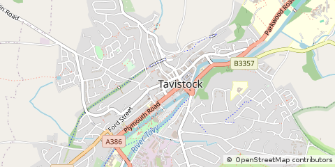 Map of Tavistock, Devon