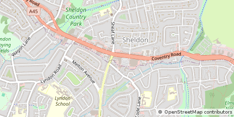 Map of Birmingham, West Midlands