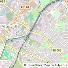 Map of Sheffield, Greater Manchester