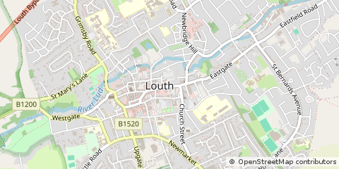 Map of Louth, Lincolnshire