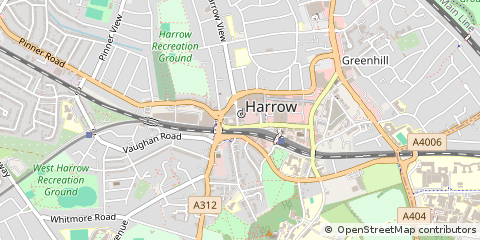 Map of Harrow, Middlesex