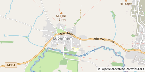 Map of Market Harborough, Leicestershire