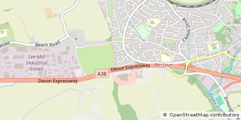 Map of Ivybridge, Devon