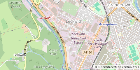 Map of Cardiff, County of Cardiff