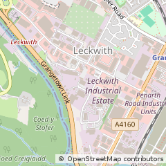 Map of Cardiff, County of Cardiff