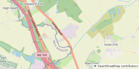 Map of Tamworth, Staffordshire