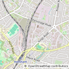 Map of Horsham, West Sussex