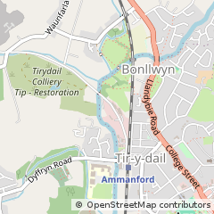 Map of Ammanford, Dyfed