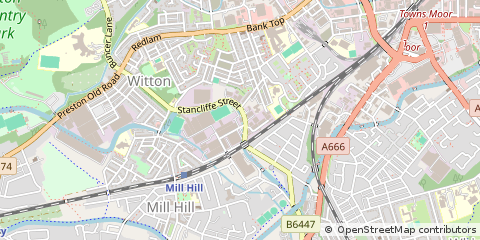 Map of Blackburn, Lancashire