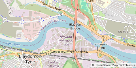 Map of Blaydon Haugh, Blaydon, Tyne Wear