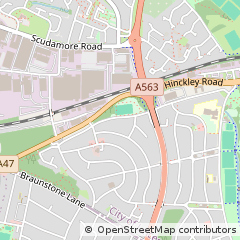 Map of Leicester, Leicestershire
