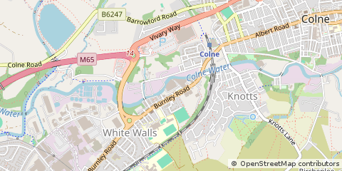 Map of Colne, Lancashire