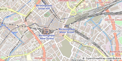 Map of Birmingham, West Midlands