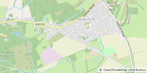 Map of Alderholt, Dorset