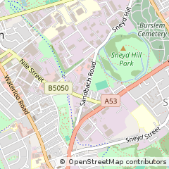 Map of Stoke on Trent, Staffordshire